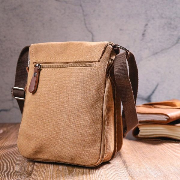 Функциональная мужская сумка из текстиля 21268 Vintage Коричневая