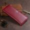 Горизонтальный тонкий кошелек из кожи женский ST Leather 19326 Бордовый