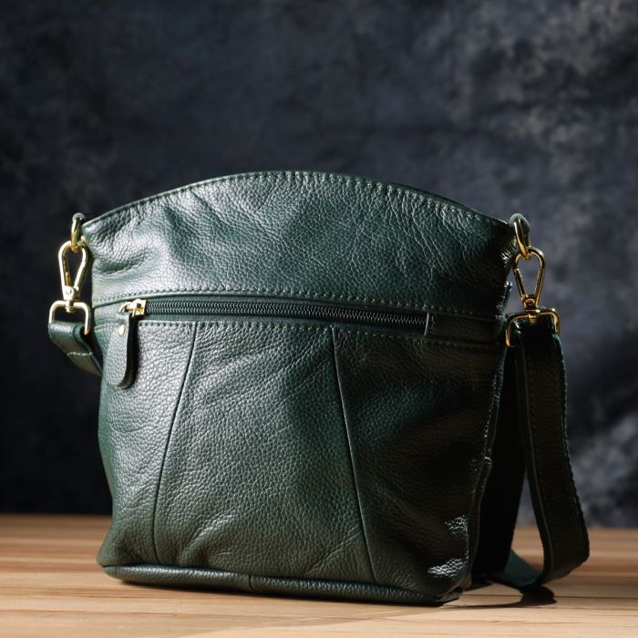 Компактная женская сумка из натуральной кожи sale_15120 Vintage Зеленый