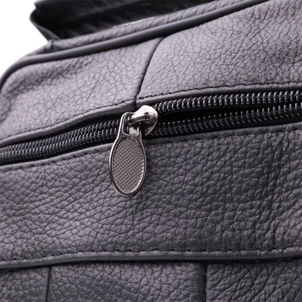 Небольшая вертикальная сумка для мужчин из натуральной кожи Vintage sale_15099 Черный