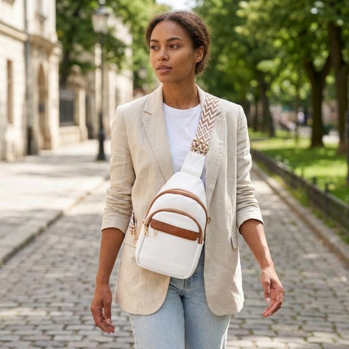 Жіноча сумка з однією лямкою через плече з гладкої екошкіри Vintage 22768 Білий