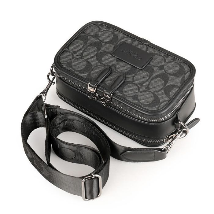Сумка Coach Charter Slim Crossbody Black/Grey чоловіча