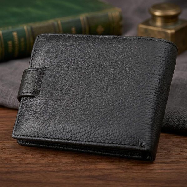 Чоловічий гаманець ST Leather 18334 (ST102) натуральна шкіра Чорний