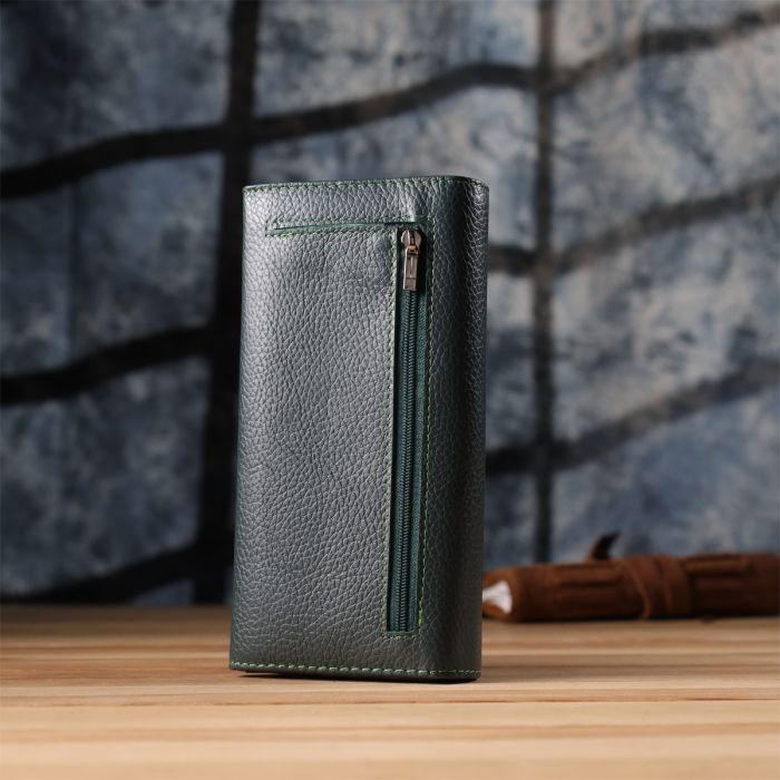 Модный кошелек для женщин из натуральной кожи ST Leather 23099 Зеленый