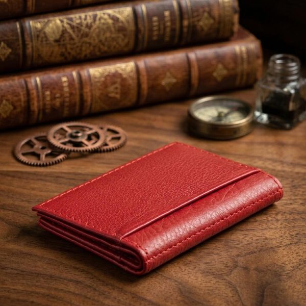 Визитница-книжка ST Leather 19214 Красная