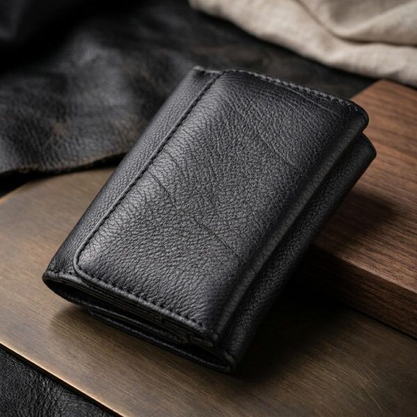 Кожаный лаконичный кошелек для женщин ST Leather 22506 Черный