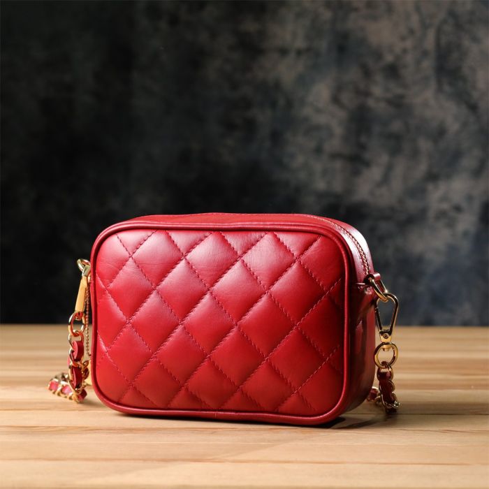 Сумка в ромбы из натуральной кожи Tony Perotti 20838_1 (CA006-01DR dk red) Красный