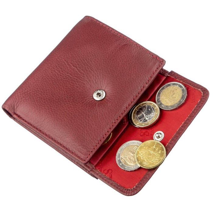 Небольшой женский бумажник с монетницей ST Leather 18920 Бордовый