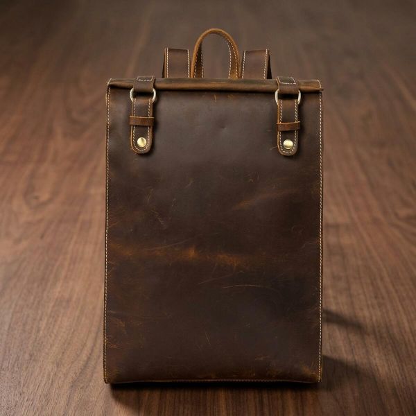 Рюкзак кожаный дорожный Vintage 14796 Коричневый