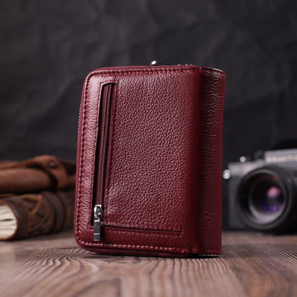 Женский кошелек среднего размера из натуральной кожи ST Leather 22551 Бордовый