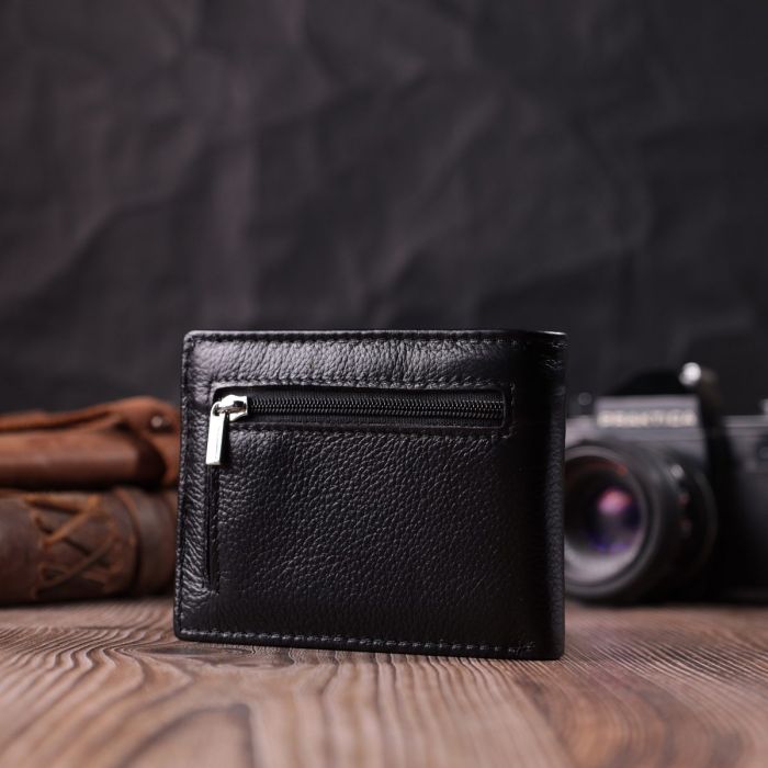 Отличный зажим из натуральной кожи ST Leather 22475 Черный