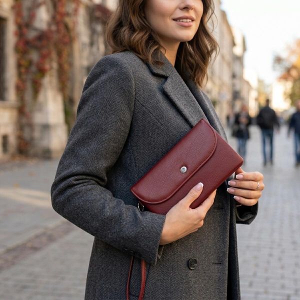 Клатч из кожи женский ST Leather 19318 Бордовый