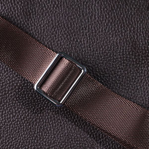 Мужская вертикальная сумка из натуральной кожи Vintage 22863 Коричневый
