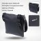 Тонкая сумка для мужчин через плечо из натуральной кожи Shvigel 22850 Черная