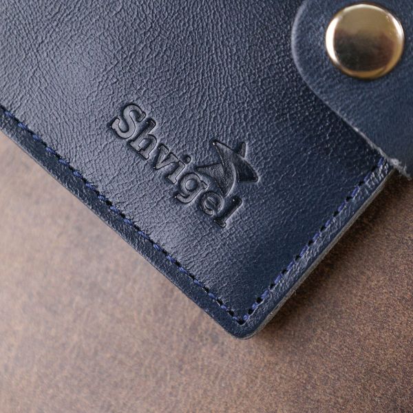 Компактное стильное портмоне Shvigel 16486 Синий