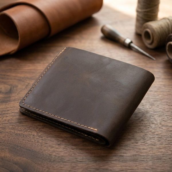 Кожаное мужское портмоне GRANDE PELLE 11460 Коричневый