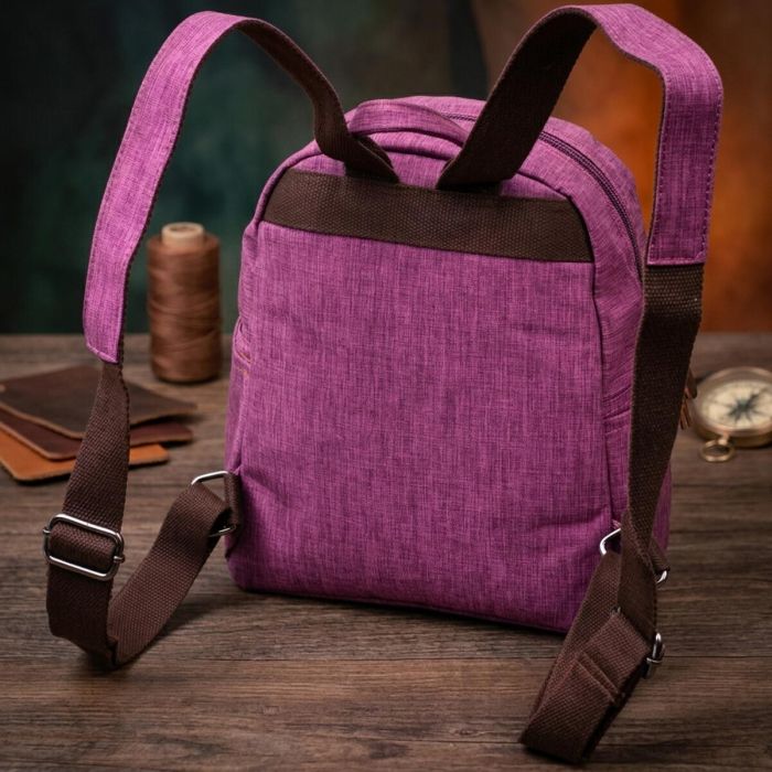 Красочный женский рюкзак из текстиля Vintage 22243 Фиолетовый