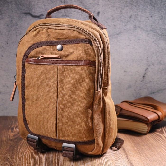 Удобный рюкзак из текстиля 21257 Vintage Коричневый