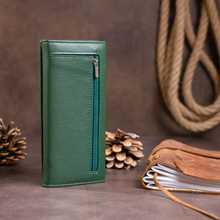 Кошелек на магнитах с клапаном женский ST Leather 19240 Зеленый