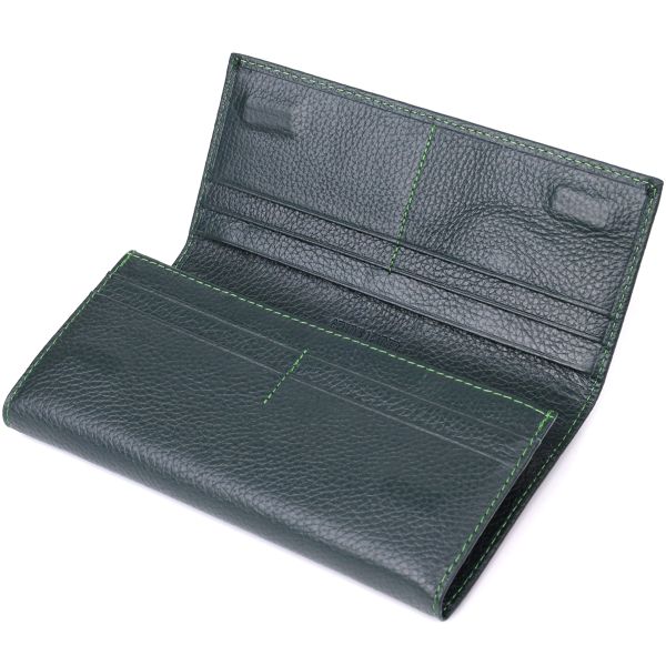 Модный кошелек для женщин из натуральной кожи ST Leather 23099 Зеленый