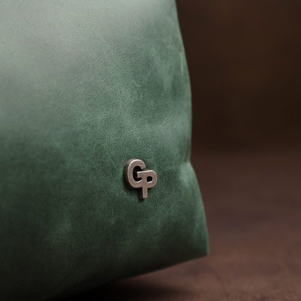 Кожаная косметичка унисекс GRANDE PELLE 11572 Зеленый