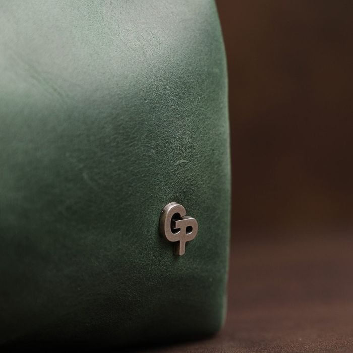 Кожаная косметичка унисекс GRANDE PELLE 11571 Зеленый