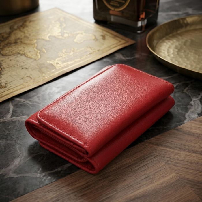 Женский кошелек горизонтального формату из натуральной кожи ST Leather 22721 Красный