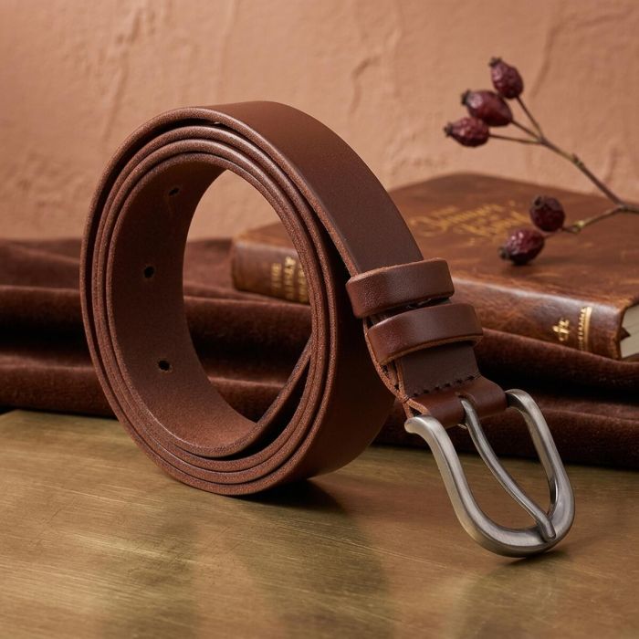 Ремень женский из натуральной кожи Vintage 20784 Коричневый