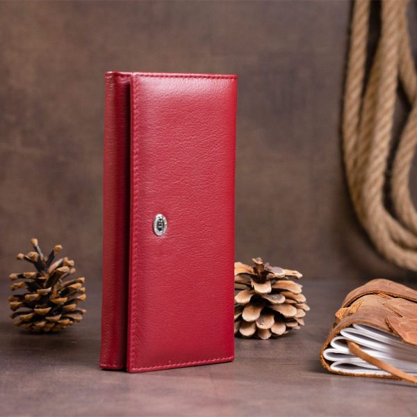 Кошелек на магнитах с клапаном женский ST Leather 19244 Бордовый