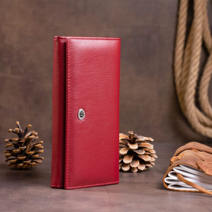 Кошелек на магнитах с клапаном женский ST Leather 19244 Бордовый