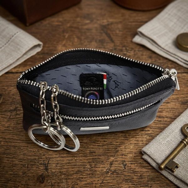 Ключниця Tony Perotti New Contatto з натуральної шкіри 359L nero (90418) Чорна