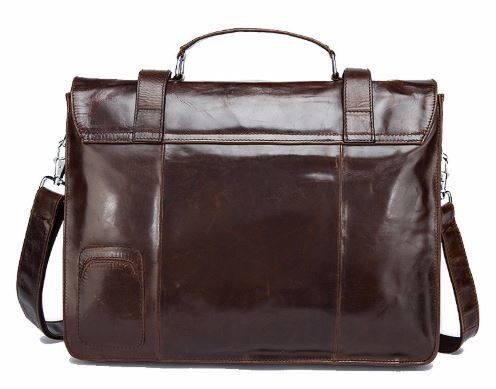 Портфель з гладкої шкіри Vintage 14866 Коричневий