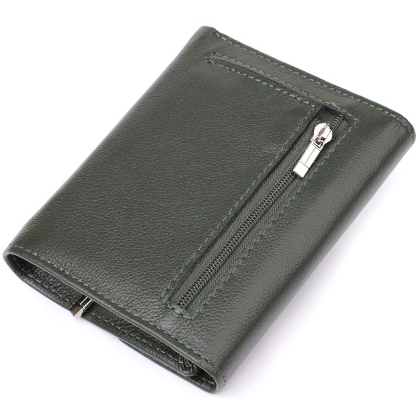 Стильный кошелек среднего размера из натуральной кожи ST Leather 23075 Зеленый