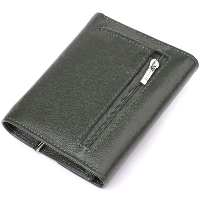 Стильный кошелек среднего размера из натуральной кожи ST Leather 23075 Зеленый