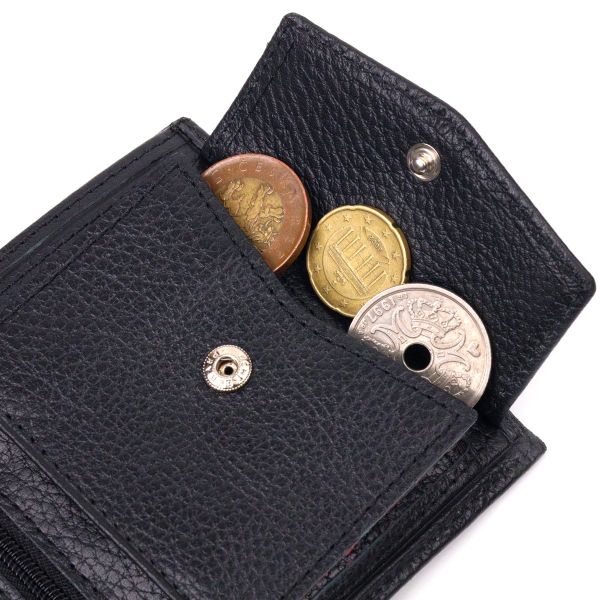Престижное портмоне для мужчин из натуральной кожи KARYA 21323 Черный