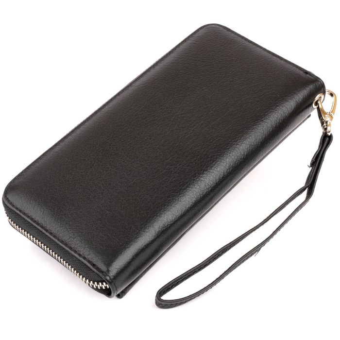 Женский кожаный клатч для карт купюр и документов ST Leather 19292 Черный