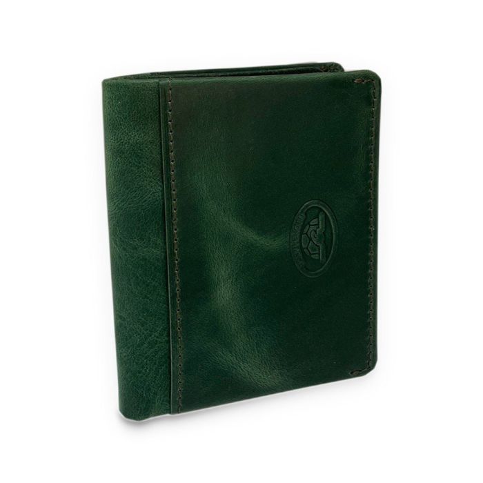 Компактна кредитниця з гладкої натуральної шкіри Tony Perotti 20908_1 (1034n deep green) Зелений