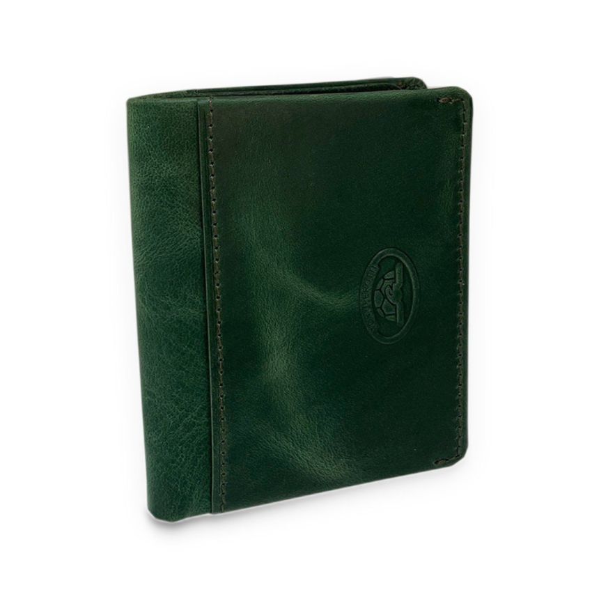 Компактна кредитниця з гладкої натуральної шкіри Tony Perotti 20908_1 (1034n deep green) Зелений