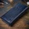 Надежный женский кошелек с монетницей из натуральной фактурной кожи CANPELLINI 21531 Синий