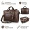 Сумка мужская Vintage 14371 для ноутбука 17 дюймов Коричневая
