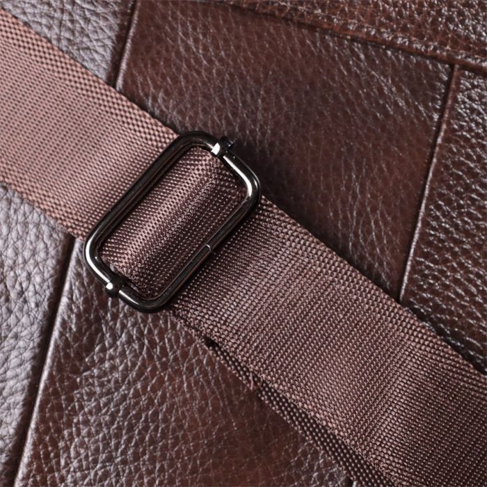 Деловая мужская сумка из натуральной кожи Vintage 23027 Коричневый