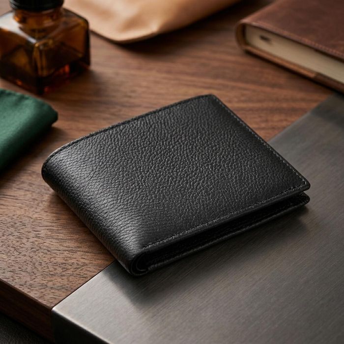 Мужской кошелек ST Leather 18352 (ST-1) натуральная кожа Черный