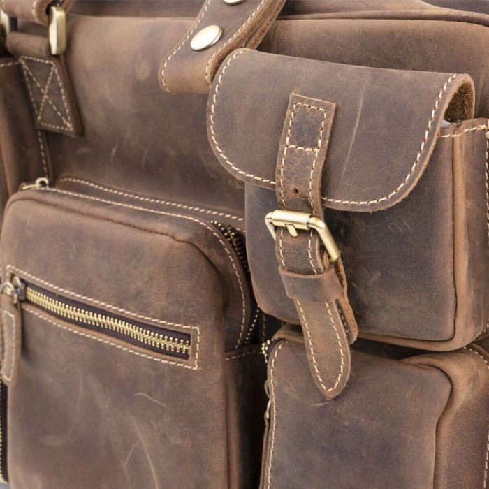 Сумка мужская многофункциональная Vintage 14881 Коричневая