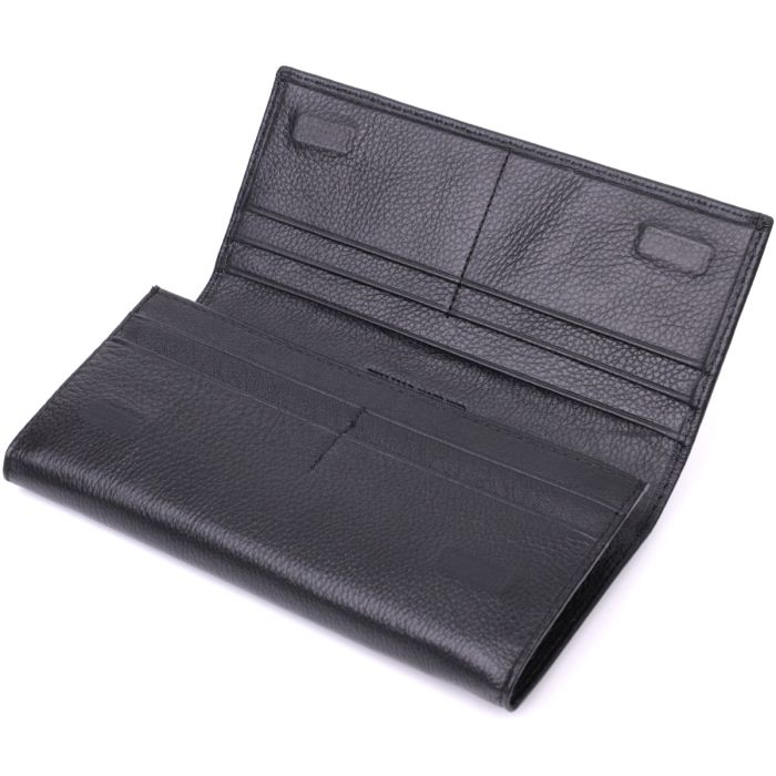 Удобный женский кошелек из натуральной кожи ST Leather 22523 Черный