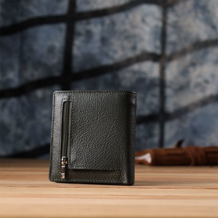 Женский кошелек на магните из натуральной кожи ST Leather 23093 Зеленый