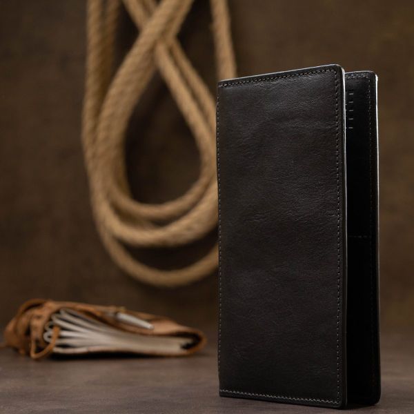 Оригинальное кожаное портмоне унисекс GRANDE PELLE 11513 Черный