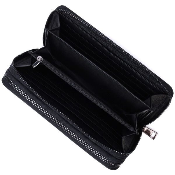 Мужской кожаный клатч для карт купюр и документов ST Leather 22684 Черный