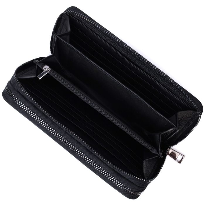Мужской кожаный клатч для карт купюр и документов ST Leather 22684 Черный