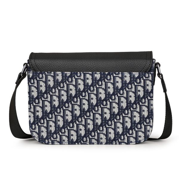 Сумка Dior Saddle Messenger чоловіча Black/Blue