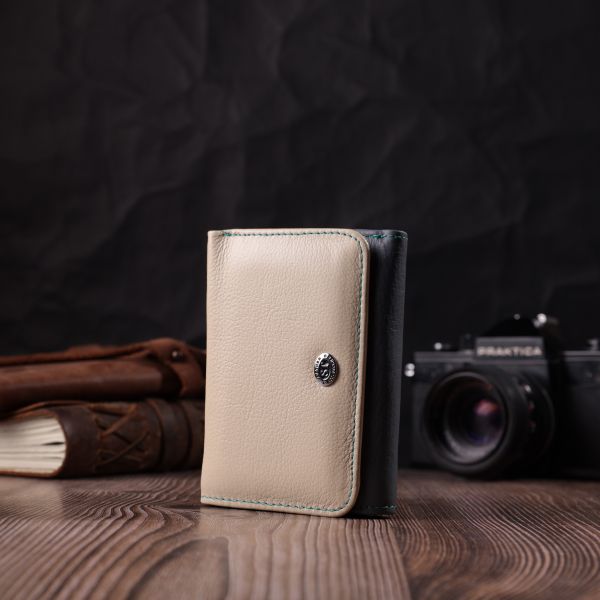 Стильный кошелек для девушек из натуральной кожи ST Leather 22495 Разноцветный